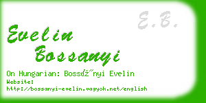 evelin bossanyi business card